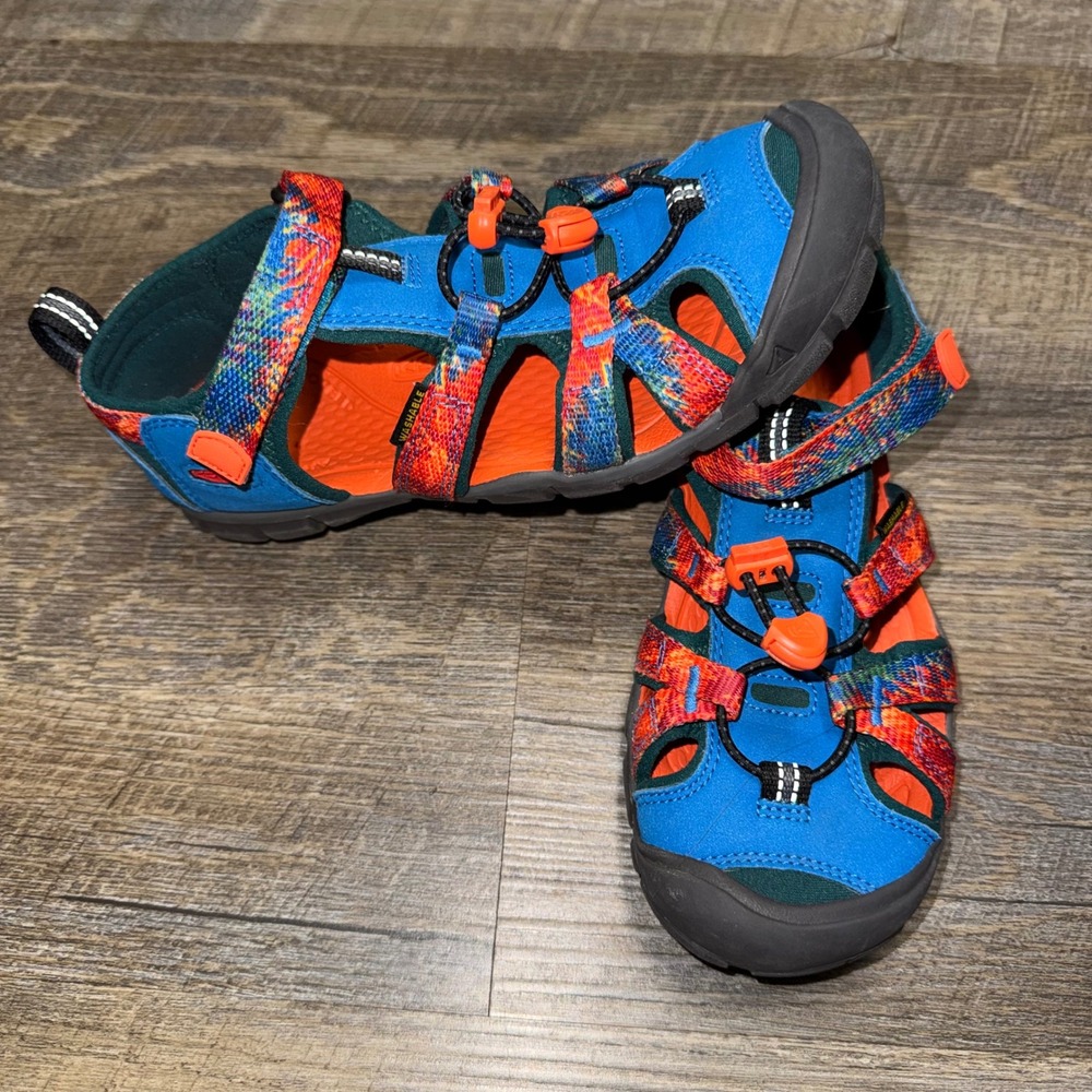 Keen Seacamp II CNX Kids Blue Tie Dye Hybrid Water Sandals 1027423 Size 3 US